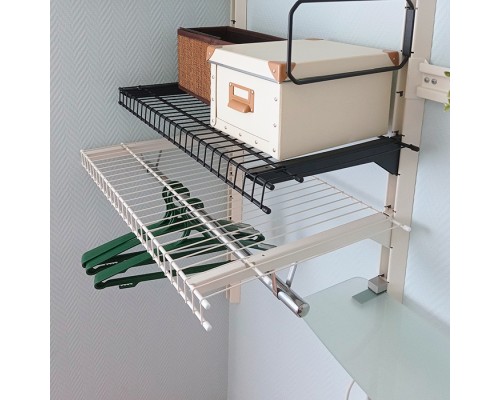 Стеллаж сетчатый с металлическими ящиками для гаража